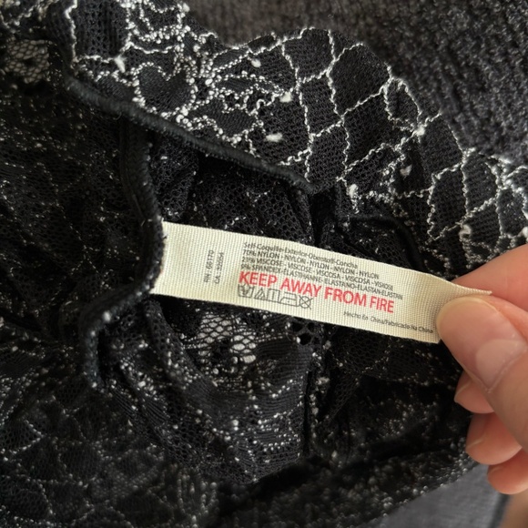 Free People French Kiss Layering Top in black floral lace - Picture 5 of 5